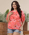 Butterfly Batwing Sleeve Orange Top
